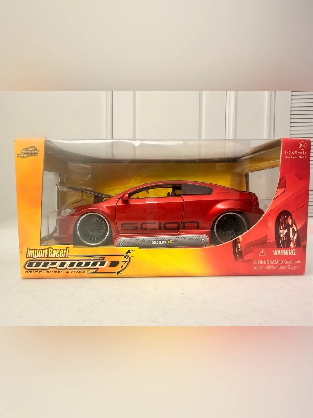 Jada Toys Import Racer Option D Scion tC 1/24 Diecast Red Factory Sealed 2005